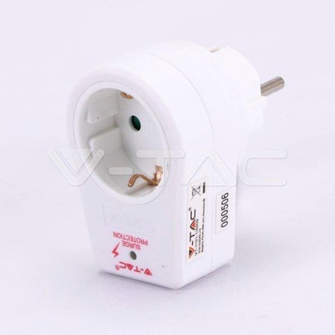 Adapter z ochroną przepięciową V-TAC 16A 3680W BIAŁY VT-1101-1 Adapter z ochroną przepięciową V-TAC 16A 3680W BIAŁY VT-1101-1
