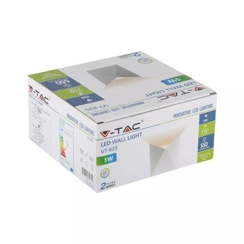 Kinkiet Ścienny V-TAC 5W LED Szary IP65 VT-825 3000K 550lm Kinkiet Ścienny V-TAC 5W LED Szary IP65 VT-825 3000K 550lm