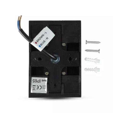 Oprawa Kinkiet Ścienny Góra Dół V-TAC 4W LED Czarna IP65 VT-844 3000K 150lm