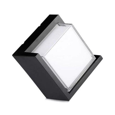 Oprawa Ścienna V-TAC 12W LED IP65 Czarny Kwadrat VT-827 4000K 650lm