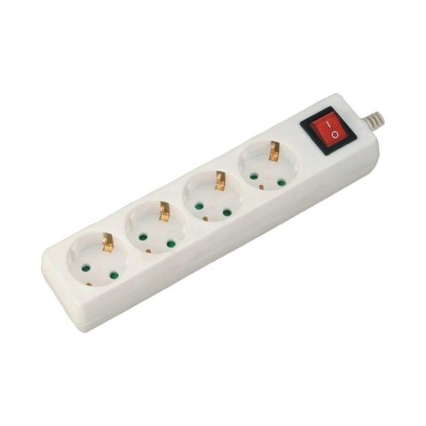 Przedłużacz 4 gniazda z włącznikiem V-TAC (3G 1.5MM2 X 5M) Biały VT-1114 Przedłużacz 4 gniazda z włącznikiem V-TAC (3G 1.5MM2 X 5M) Biały VT-1114