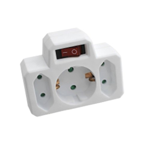 Rozgałęźnik 3x (2+1) z włącznikiem 16A 250V V-TAC VT-1010 Rozgałęźnik 3x (2+1) z włącznikiem 16A 250V V-TAC VT-1010