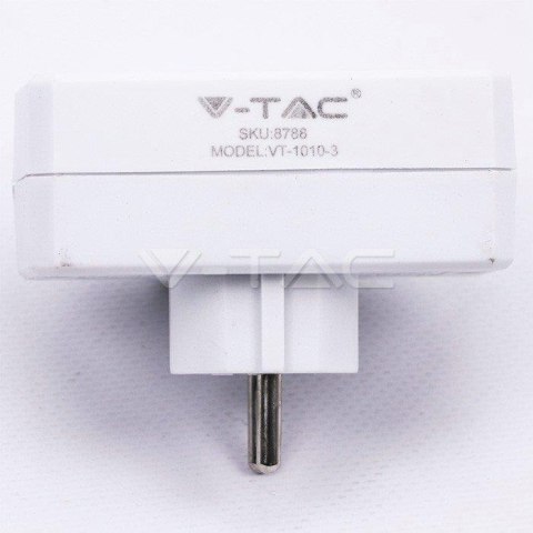 Rozgałęźnik 3x (2+1) z włącznikiem 16A 250V V-TAC VT-1010 Rozgałęźnik 3x (2+1) z włącznikiem 16A 250V V-TAC VT-1010