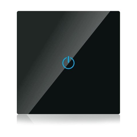 Włącznik Dotykowy Szklany SMART WiFi V-TAC Pojedynczy Czarny Kompatybilność Amazon Alexa, Google Home, Nest VT-5003 Włącznik Dotykowy Szklany SMART WiFi V-TAC Pojedynczy Czarny Kompatybilność Amazon Alexa, Google Home, Nest VT-5003