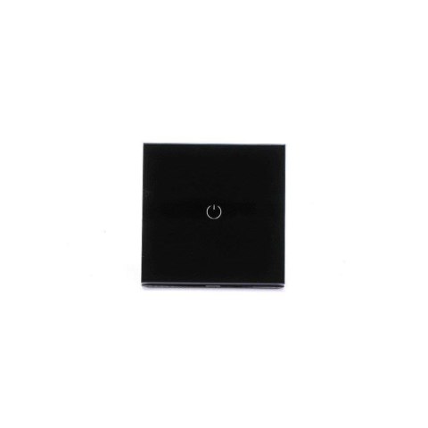 Włącznik Dotykowy Szklany SMART WiFi V-TAC Pojedynczy Czarny Kompatybilność Amazon Alexa, Google Home, Nest VT-5003 Włącznik Dotykowy Szklany SMART WiFi V-TAC Pojedynczy Czarny Kompatybilność Amazon Alexa, Google Home, Nest VT-5003