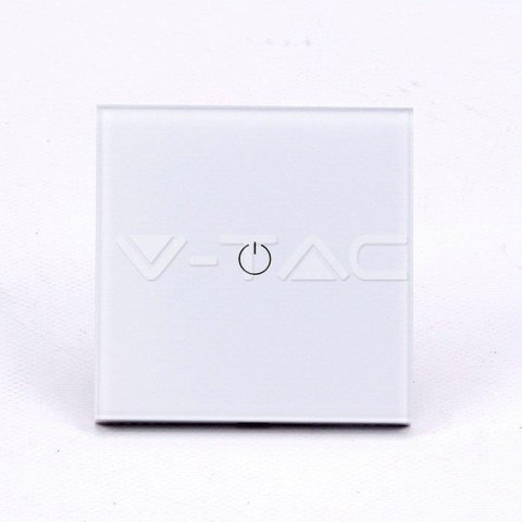 Włącznik Szklany SMART WiFi V-TAC Pojedynczy Biały Amazon Alexa, Google Home, Nest VT-5003 Włącznik Szklany SMART WiFi V-TAC Pojedynczy Biały Amazon Alexa, Google Home, Nest VT-5003