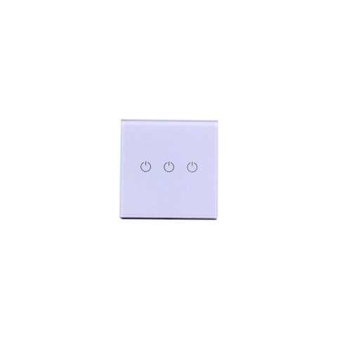 Włącznik Szklany SMART WiFi V-TAC Potrójny Biały Amazon Alexa, Google Home, Nest VT-5005 Włącznik Szklany SMART WiFi V-TAC Potrójny Biały Amazon Alexa, Google Home, Nest VT-5005