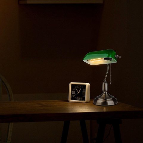 Lampa Bankierska V-TAC E27 Stare Złoto Zielony Klosz VT-7151-GR 5 Lat Gwarancji Lampa Bankierska V-TAC E27 Stare Złoto Zielony Klosz VT-7151-GR 5 Lat Gwarancji