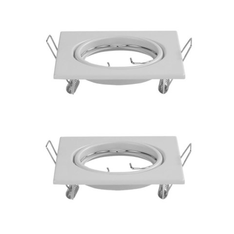 Oczko V-TAC GU10 Kwadrat Ruchome Białe (Opak. 2 szt) VT-817-SQ-W 3 Lata Gwarancji Oczko V-TAC GU10 Kwadrat Ruchome Białe (Opak. 2 szt) VT-817-SQ-W 3 Lata Gwarancji