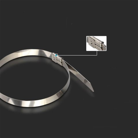 Opaska kablowa ze stali nierdzewnej V-TAC 4,6x250mm (Opak. 100szt) Opaska kablowa ze stali nierdzewnej V-TAC 4,6x250mm (Opak. 100szt)
