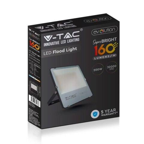 Projektor LED V-TAC 200W Czarny EVOLUTION 160Lm/W VT-49261 4000K 32000lm 5 Lat Gwarancji Projektor LED V-TAC 200W Czarny EVOLUTION 160Lm/W VT-49261 4000K 32000lm 5 Lat Gwarancji