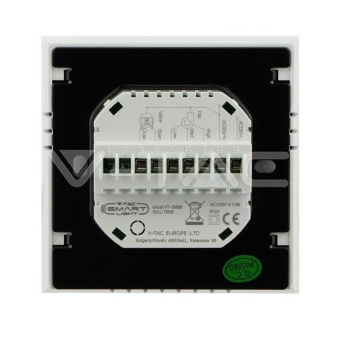 Termostat V-TAC WIFI SMART Alexa & Google Home VT-5888 Termostat V-TAC WIFI SMART Alexa & Google Home VT-5888