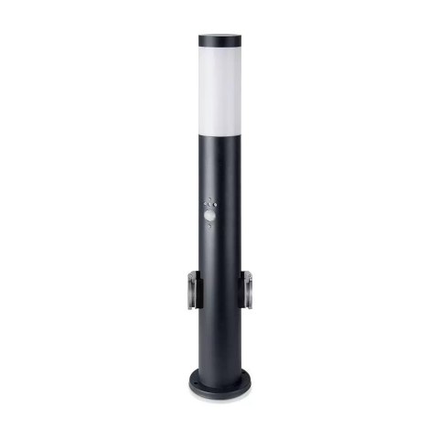 Słupek Ogrodowy V-TAC 60CM E27 Czarny Czujnik Ruchu Gniazda VT-838-60 Słupek Ogrodowy V-TAC 60CM E27 Czarny Czujnik Ruchu Gniazda VT-838-60