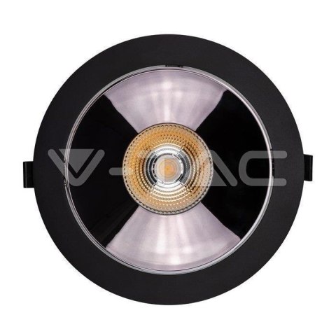 Oprawa Downlight V-TAC SAMSUNG CHIP 30W Czarna Uchylna VT-2-33 6400K 2400lm 5 Lat Gwarancji