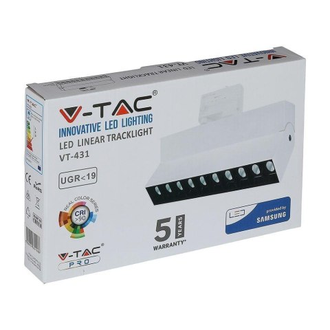 Oprawa Szynosystem 3F V-TAC 25W SAMSUNG CHIP CRI90+ Czarna VT-431 2700K 2000lm 5 Lat Gwarancji Oprawa Szynosystem 3F V-TAC 25W SAMSUNG CHIP CRI90+ Czarna VT-431 2700K 2000lm 5 Lat Gwarancji