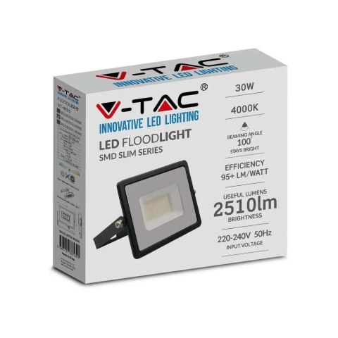 Projektor LED V-TAC 30W SMD E-Series Czarny VT-4031 3000K 2510lm Projektor LED V-TAC 30W SMD E-Series Czarny VT-4031 3000K 2510lm