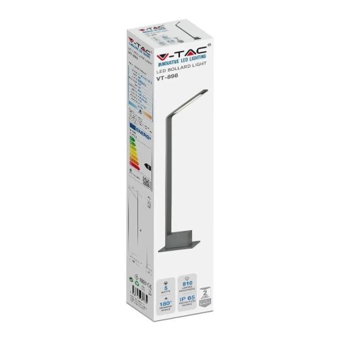 Słupek Ogrodowy V-TAC 5W LED 80cm Czarny IP65 VT-896 4000K 810lm Słupek Ogrodowy V-TAC 5W LED 80cm Czarny IP65 VT-896 4000K 810lm