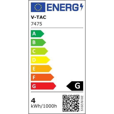 Żarówka LED V-TAC 4W EDISON RETRO E27 G125 Bursztynowa VT-2195 1800K 200lm Żarówka LED V-TAC 4W EDISON RETRO E27 G125 Bursztynowa VT-2195 1800K 200lm