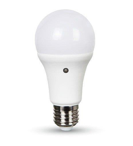 Żarówka LED V-TAC 9W E27 A60 Czujnik Zmierzchu 200st VT-2016 4000K 806lm Żarówka LED V-TAC 9W E27 A60 Czujnik Zmierzchu 200st VT-2016 4000K 806lm
