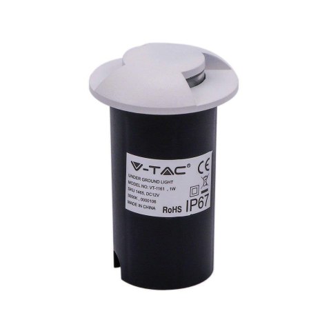 Oprawa Gruntowa Ogrodowa Najazdowa 1W LED Biała 2-Stronna IP67 V-TAC VT-1161 3000K 10lm Oprawa Gruntowa Ogrodowa Najazdowa 1W LED Biała 2-Stronna IP67 V-TAC VT-1161 3000K 10lm
