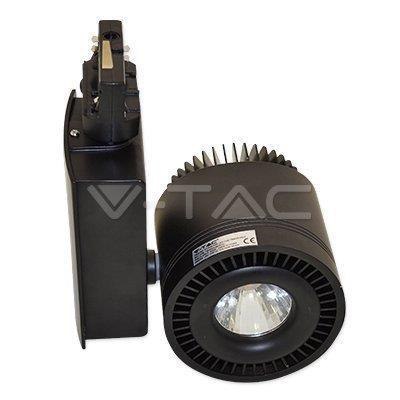 Oprawa LED V-TAC Szynosystem 3F 45W COB CRI95+ Czarna VT-4545 6000K 2300lm Oprawa LED V-TAC Szynosystem 3F 45W COB CRI95+ Czarna VT-4545 6000K 2300lm