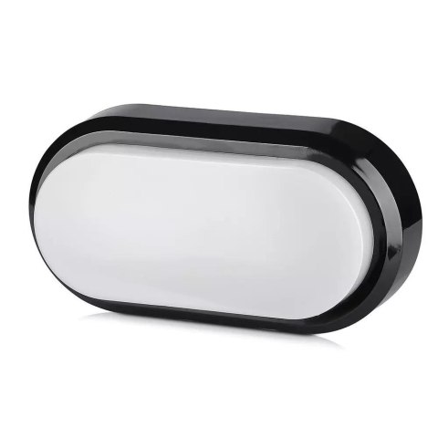 Oprawa Owalna V-TAC Plafon 8W (Kanałowa) Czarna IP54 VT-8038 4000K 560lm