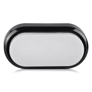 Oprawa Owalna V-TAC Plafon 8W (Kanałowa) Czarna IP54 VT-8038 4000K 560lm