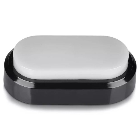 Oprawa Owalna V-TAC Plafon 8W (Kanałowa) Czarna IP54 VT-8038 4000K 560lm