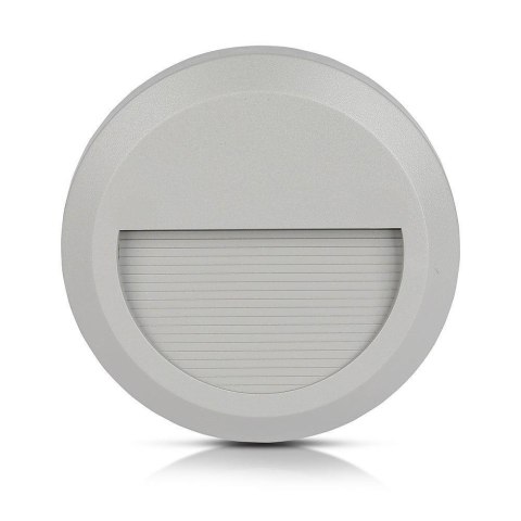 Oprawa Schodowa 2W LED V-TAC Szara Okrągła 230V IP65 VT-1142 3000K 60lm