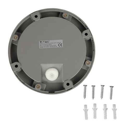 Oprawa Schodowa 2W LED V-TAC Szara Okrągła 230V IP65 VT-1142 3000K 60lm