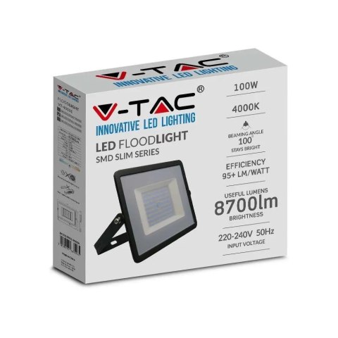 Projektor LED V-TAC 100W SMD E-Series Czarny VT-40101 3000K 8700lm