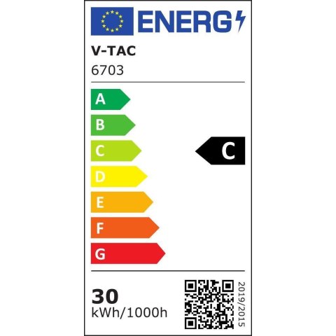 Projektor LED V-TAC 30W Czarny EVOLUTION 160Lm/W VT-4931 6400K 4800lm Projektor LED V-TAC 30W Czarny EVOLUTION 160Lm/W VT-4931 6400K 4800lm