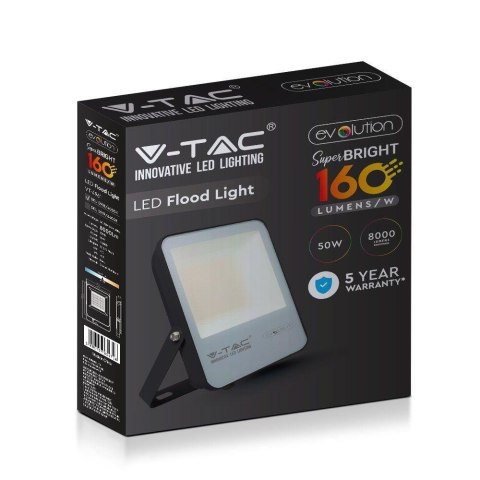 Projektor LED V-TAC 50W Czarny EVOLUTION 160Lm/W VT-4961 4000K 8000lm 5 Lat Gwarancji Projektor LED V-TAC 50W Czarny EVOLUTION 160Lm/W VT-4961 4000K 8000lm 5 Lat Gwarancji