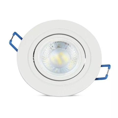 Oczko V-TAC Aluminiowe Odlew 1xGU10 Okrągłe Białe VT-782RD-WH Oczko V-TAC Aluminiowe Odlew 1xGU10 Okrągłe Białe VT-782RD-WH