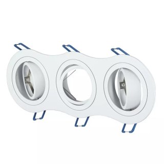 Oczko V-TAC Aluminiowe Odlew 3xGU10 Okrągłe Białe VT-784RD-WH