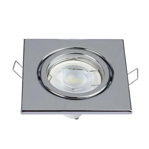 Oczko V-TAC GU10 Kwadrat Ruchome Chrom VT-7227SQ-SS Oczko V-TAC GU10 Kwadrat Ruchome Chrom VT-7227SQ-SS
