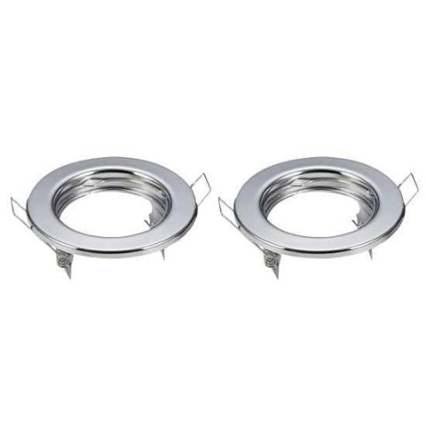 Oczko V-TAC GU10 Okrągłe Stałe Chrom (Opak. 2 szt) VT-778-CH Oczko V-TAC GU10 Okrągłe Stałe Chrom (Opak. 2 szt) VT-778-CH