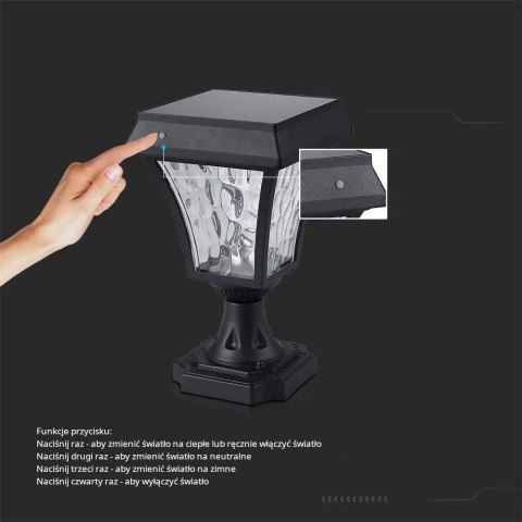 Słupek Ogrodowy Solarny V-TAC 2W LED IP44 25cm VT-983 3000K-4500K-6000K 110lm 3 Lata Gwarancji Słupek Ogrodowy Solarny V-TAC 2W LED IP44 25cm VT-983 3000K-4500K-6000K 110lm 3 Lata Gwarancji