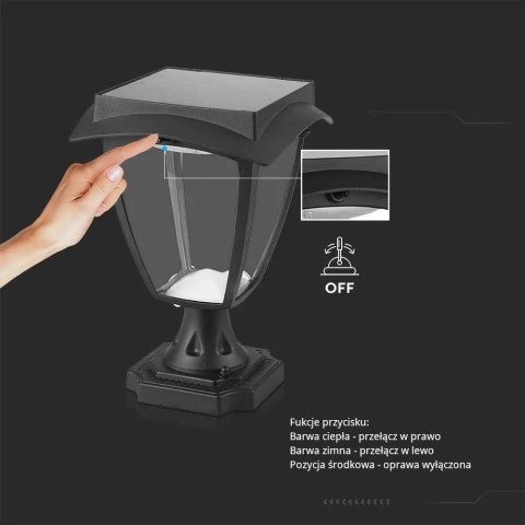 Słupek Ogrodowy Solarny V-TAC 2W LED IP44 25cm VT-983 3000K+6000K 110lm 3 Lata Gwarancji Słupek Ogrodowy Solarny V-TAC 2W LED IP44 25cm VT-983 3000K+6000K 110lm 3 Lata Gwarancji
