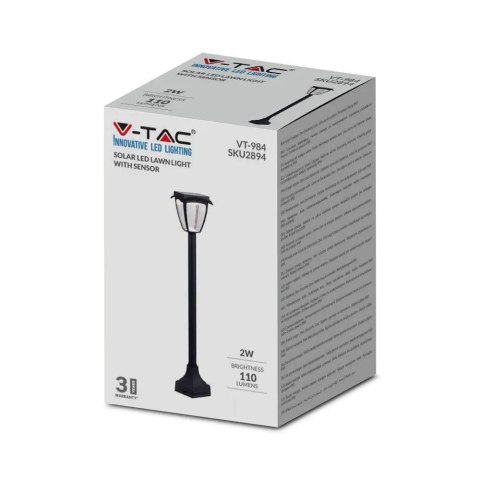 Słupek Ogrodowy Solarny V-TAC 2W LED IP44 94cm VT-984 3000K+6000K 110lm 3 Lata Gwarancji Słupek Ogrodowy Solarny V-TAC 2W LED IP44 94cm VT-984 3000K+6000K 110lm 3 Lata Gwarancji