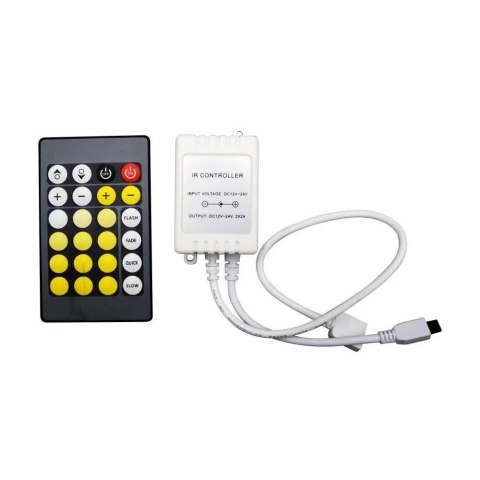 Sterownik Taśm V-TAC LED CCT MONO Jednokolorowy 12V/24V Podczerwień 24 Przyciski VT-2425 Sterownik Taśm V-TAC LED CCT MONO Jednokolorowy 12V/24V Podczerwień 24 Przyciski VT-2425