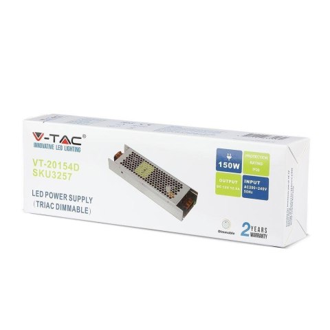 Zasilacz LED V-TAC 150W Ściemnialny 12V 12.5A IP20 Modułowy VT-20154D Zasilacz LED V-TAC 150W Ściemnialny 12V 12.5A IP20 Modułowy VT-20154D