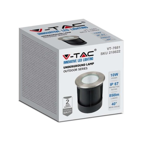 Oprawa Gruntowa Ogrodowa Najazdowa V-TAC 12W LED IP67 40st VT-7681 4000K 750lm