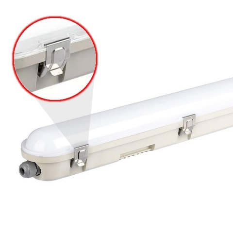 Oprawa Hermetyczna LED V-TAC SAMSUNG CHIP 36W 120cm 120Lm/W ML SS Clip Czujnik Ruchu VT-120136S 6500K 4320lm 3 Lata Gwarancji