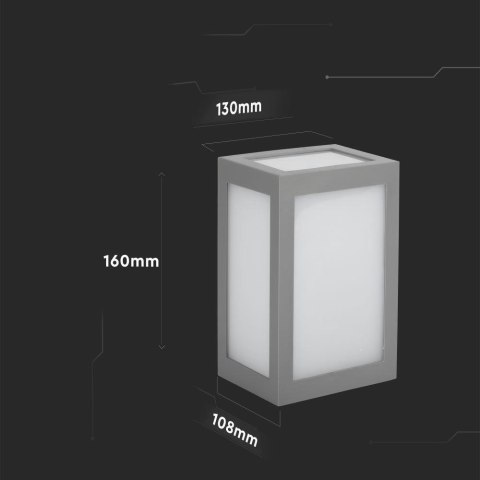 Oprawa Ścienna V-TAC 12W LED IP65 Szara VT-822 3000K 1350lm