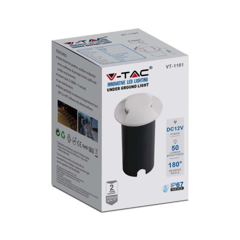 Oprawa Gruntowa Ogrodowa Najazdowa V-TAC 1W LED Biała 2-Stronna IP67 VT-1161 3000K 50lm Oprawa Gruntowa Ogrodowa Najazdowa V-TAC 1W LED Biała 2-Stronna IP67 VT-1161 3000K 50lm