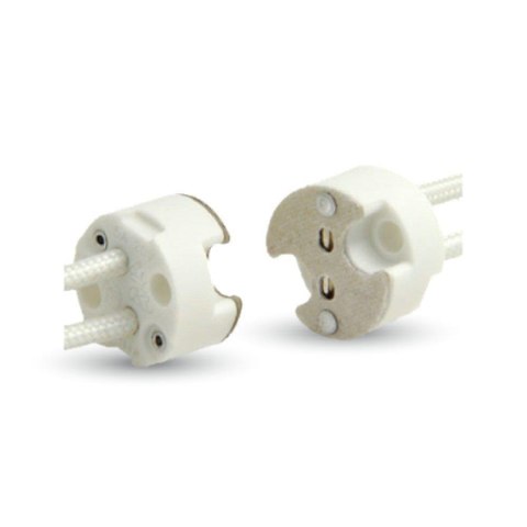 Oprawka GU5,3 Ceramiczna MR16 Przewód Siliconowy V-TAC VT-7889 Oprawka GU5,3 Ceramiczna MR16 Przewód Siliconowy V-TAC VT-7889