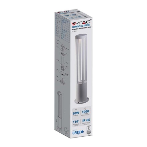 Słupek Ogrodowy V-TAC 10W LED IP65 Biały 80cm VT-820-W 3000K 1000lm