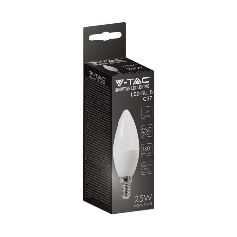 Żarówka LED V-TAC 2,9W E14 Świeczka VT-2323-N 3000K 250lm Żarówka LED V-TAC 2,9W E14 Świeczka VT-2323-N 3000K 250lm