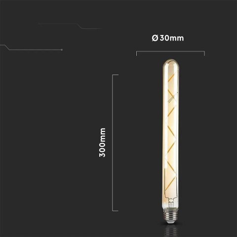 Żarówka LED V-TAC 7W T30 E27 Filament Bursztyn 30x300mm VT-2008-N 2200K 700lm Żarówka LED V-TAC 7W T30 E27 Filament Bursztyn 30x300mm VT-2008-N 2200K 700lm